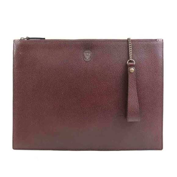Gucci Clutch Bag Leather Bordeaux Men's/Women's 325783 H31514A